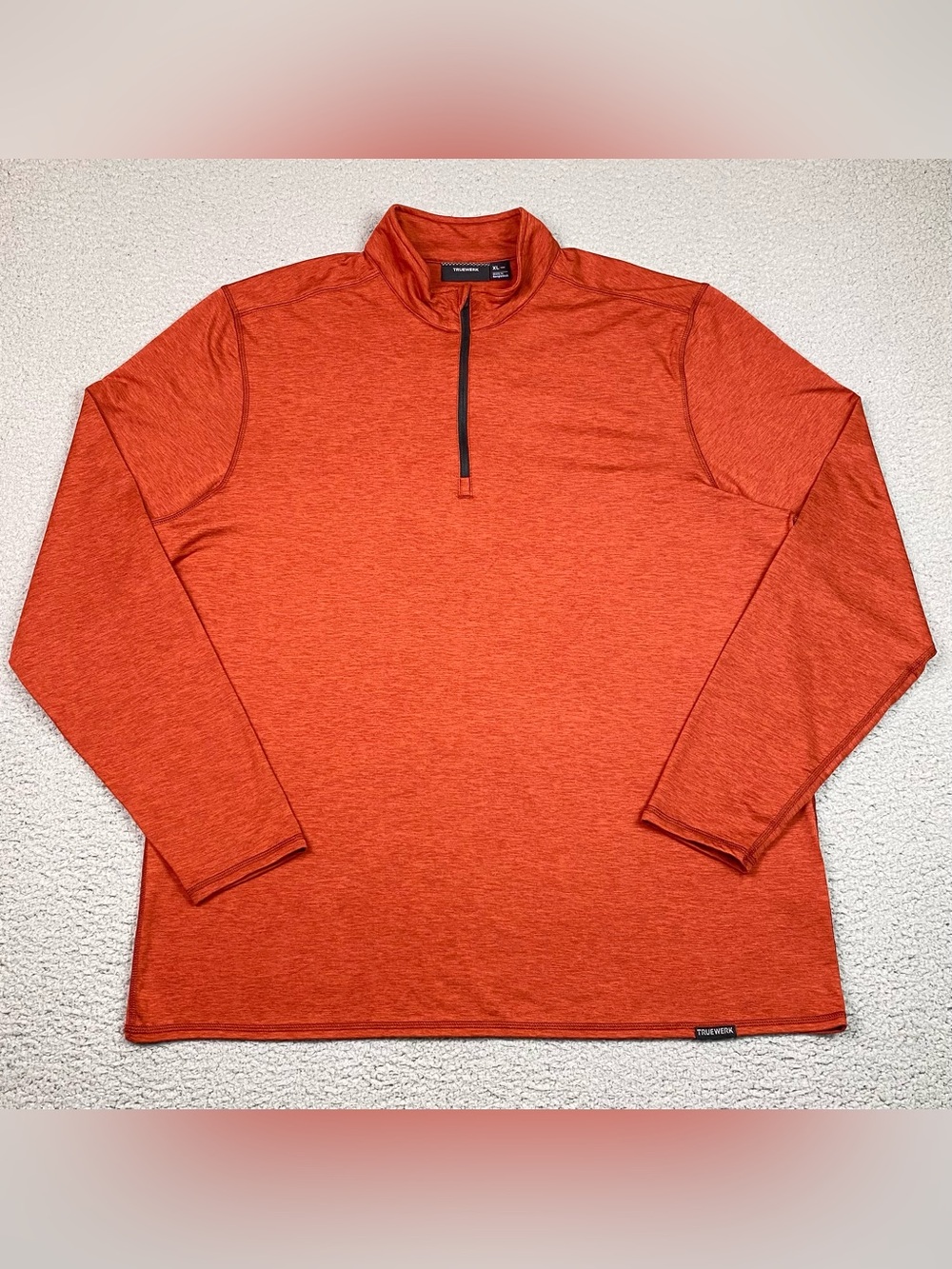TRUEWERK B2 Quarter Zip Shirt Men's Size XL Long Sleeve Performance Stretch EUC